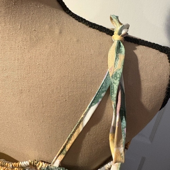 SHEIN Green and Purple Floral Midi Dress - Picture 5 of 8